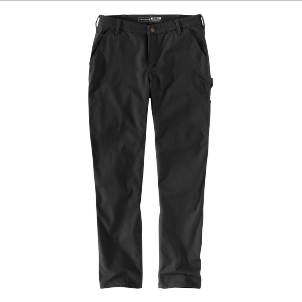 Carhartt Size 14 Regular Relaxed Fit Work Pants Black Womens - Picture 2 of 7